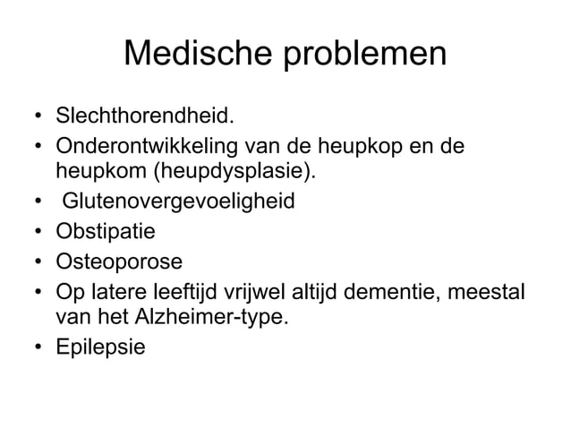 Syndroom Van Down | PPT - Verhoogd Risico Syndroom Van Down
