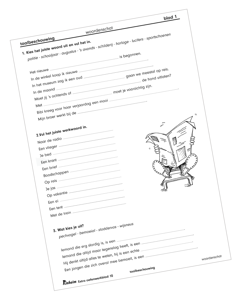 Taal 6 taalbeschouwing woordenschat 1 - Educatieve Uitgeverij Kinheim - Taal Actief Woordenschat Groep 8
