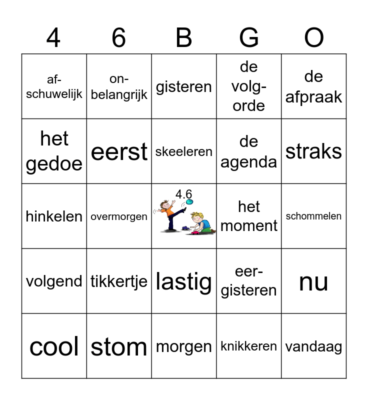 Taal op Maat groep 4 thema 6 Bingo Card - Taal Op Maat Groep 5