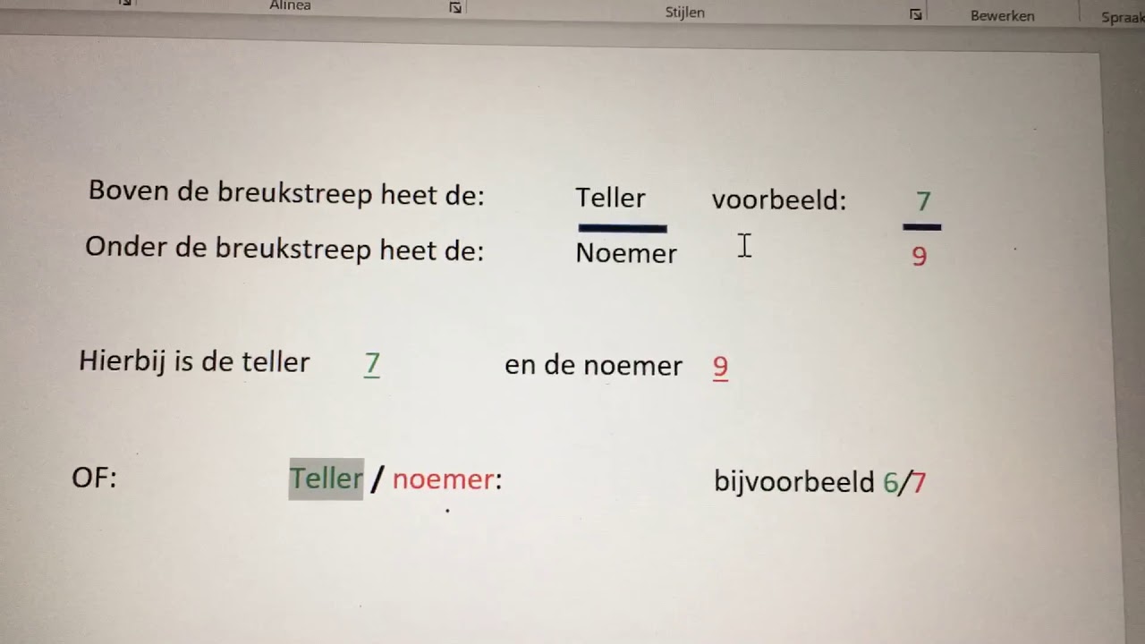 Teller en noemer - YouTube - Wat Is De Noemer En Wat Is De Teller