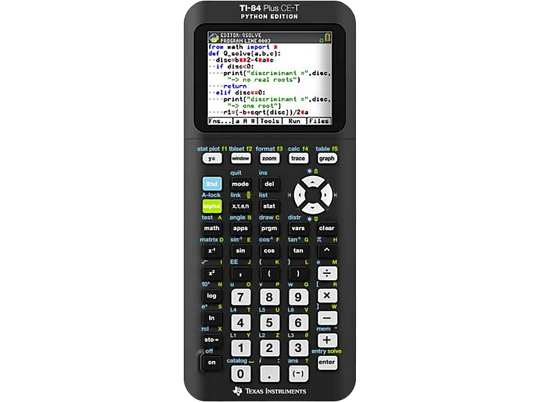 TEXAS INSTRUMENTS TI-84 Plus CE-T Python Edition Zwart kopen? | MediaMarkt - Texas Instruments Ti-84 Plus Ce-t Python Edition - Grafische Rekenmachine