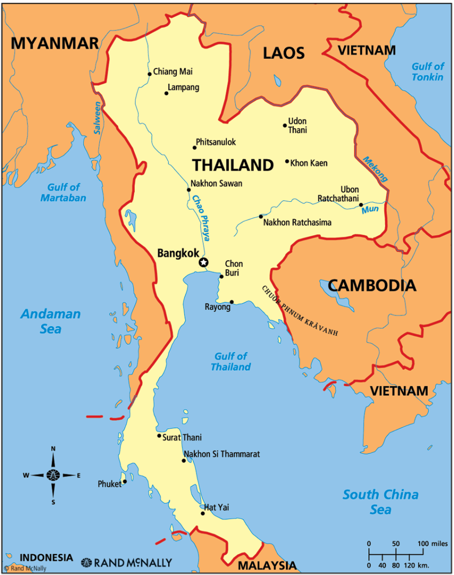 Thailand Kaart Wereld - kaart - Waar Ligt Thailand Op De Wereldkaart