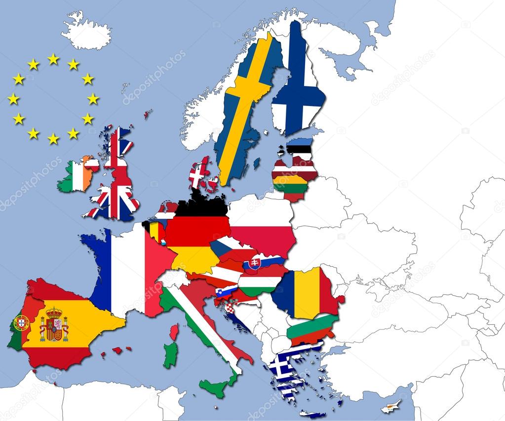 The 28 countries of the European Union — Stock Photo © Bombaert #47193507 - Hoeveel Landen Zitten Er In De Europese Unie