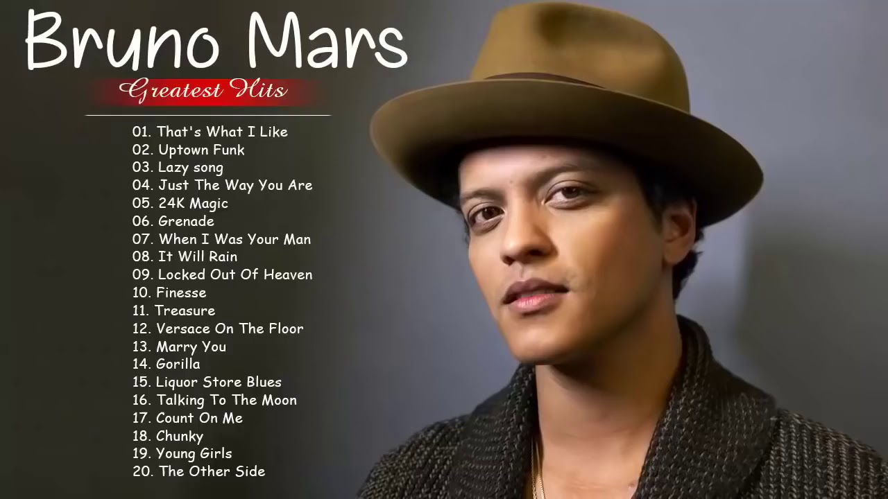 The best song of Bruno Mars (Bruno Mars greatest hits) - YouTube - Nieuwste Liedje Van Bruno Mars