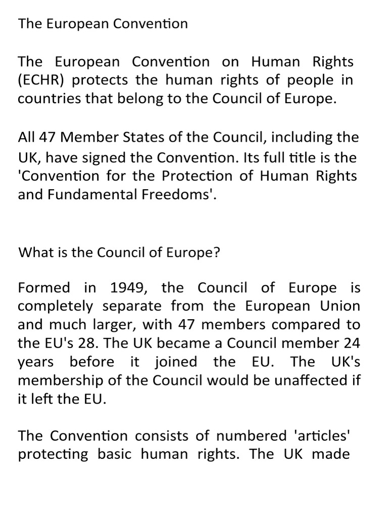 Article 1 European Convention On Human Rights