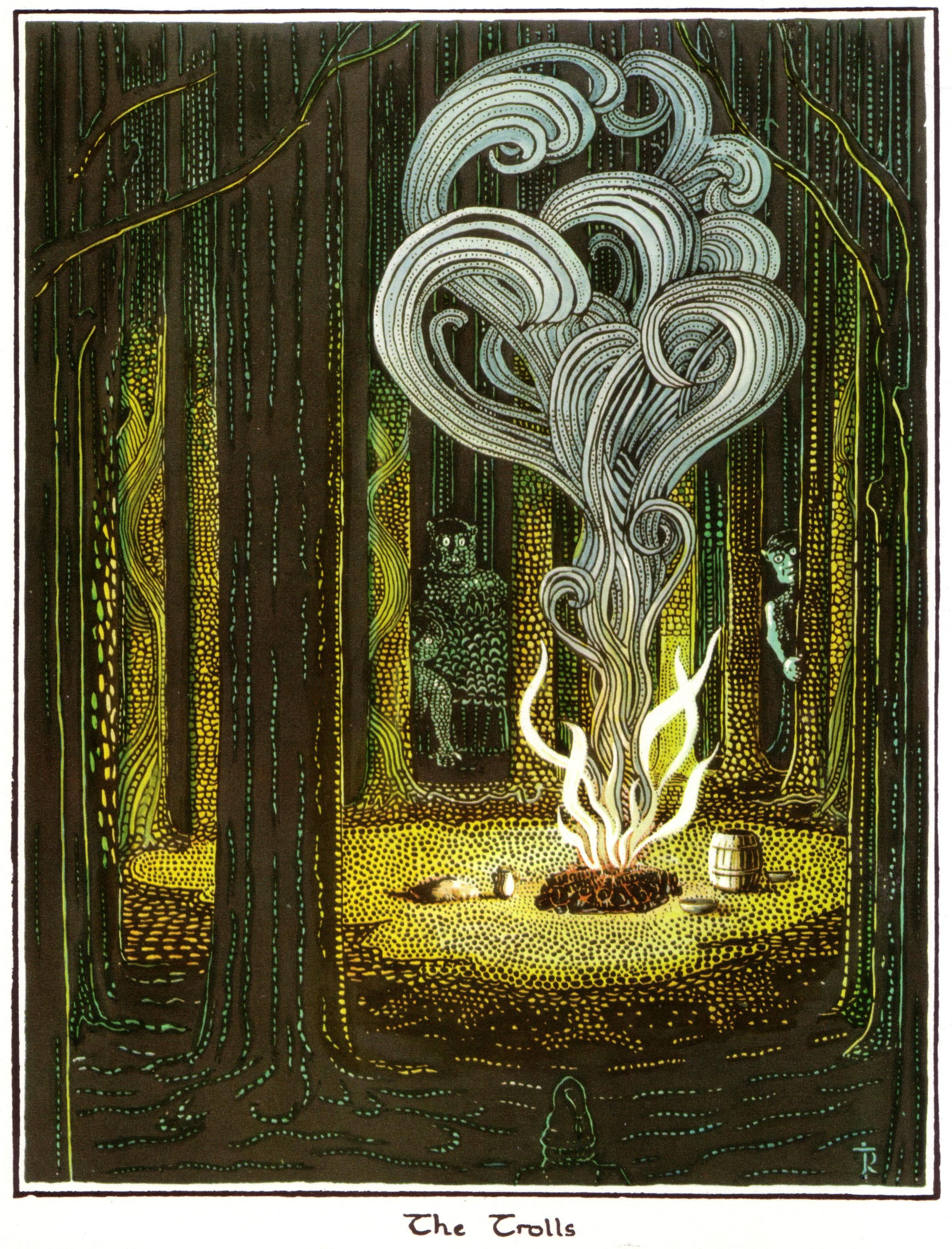 The Lord of the Rings - J.R.R. Tolkien Art - The Hobbit - The Trolls - Jrr Tolkien The Hobbit Book