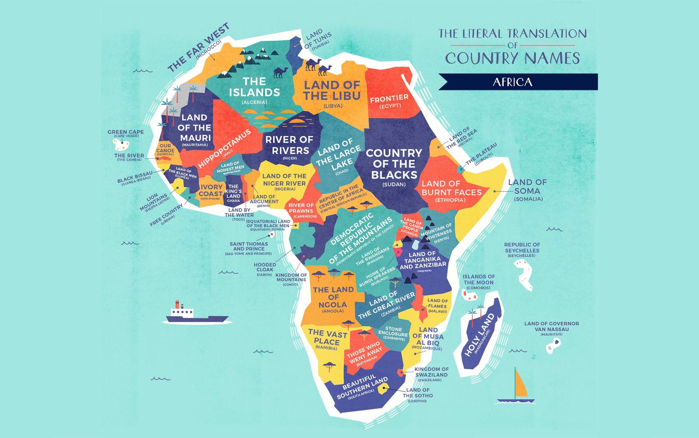 The meaning of the names of African countries : r/MapPorn - Afrikaans Land Waar Portugees Wordt Gesproken