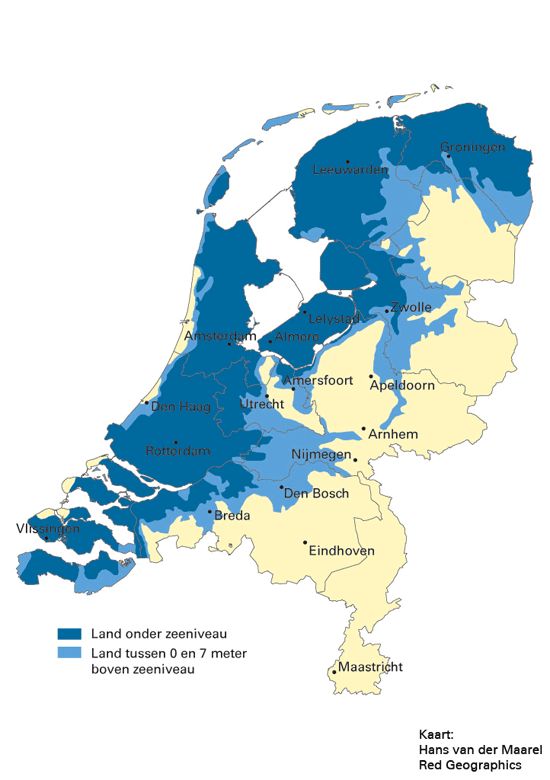 The Netherlands, 2136 AD | Netherlands map, Holland map, Map - Hoeveel Meter Ligt Amsterdam Onder De Zeespiegel