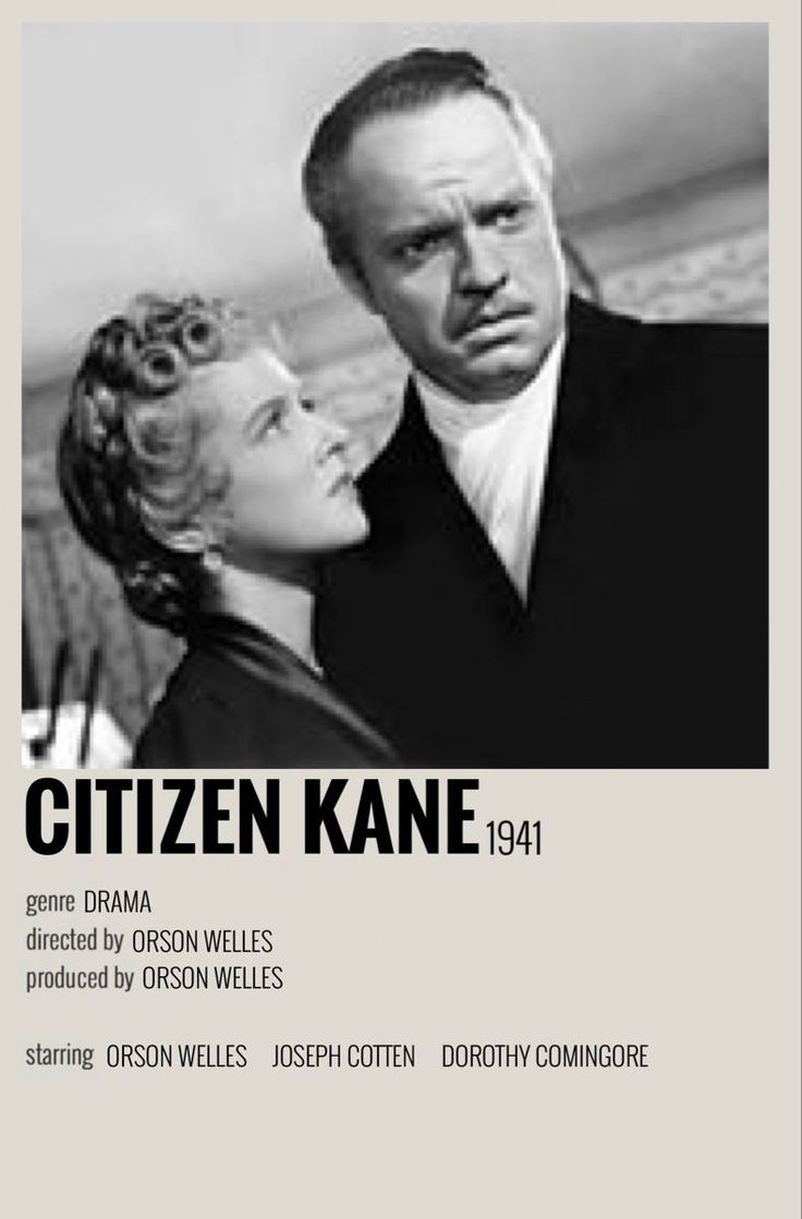 the poster for citizen kane, which features two people in black suits - Producent Regisseur En Hoofdrolspeler Van Citizen Kane