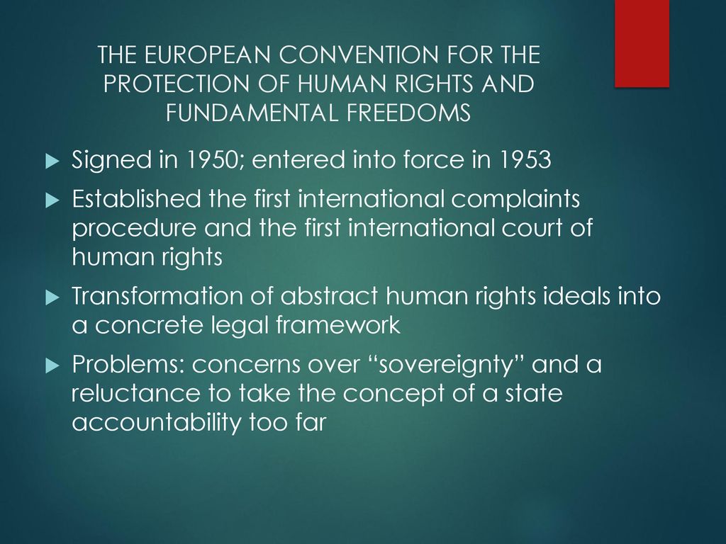 THE PROTECTION OF HUMAN RIGHTS IN EUROPE - ppt download - Article 14 European Convention On Human Rights