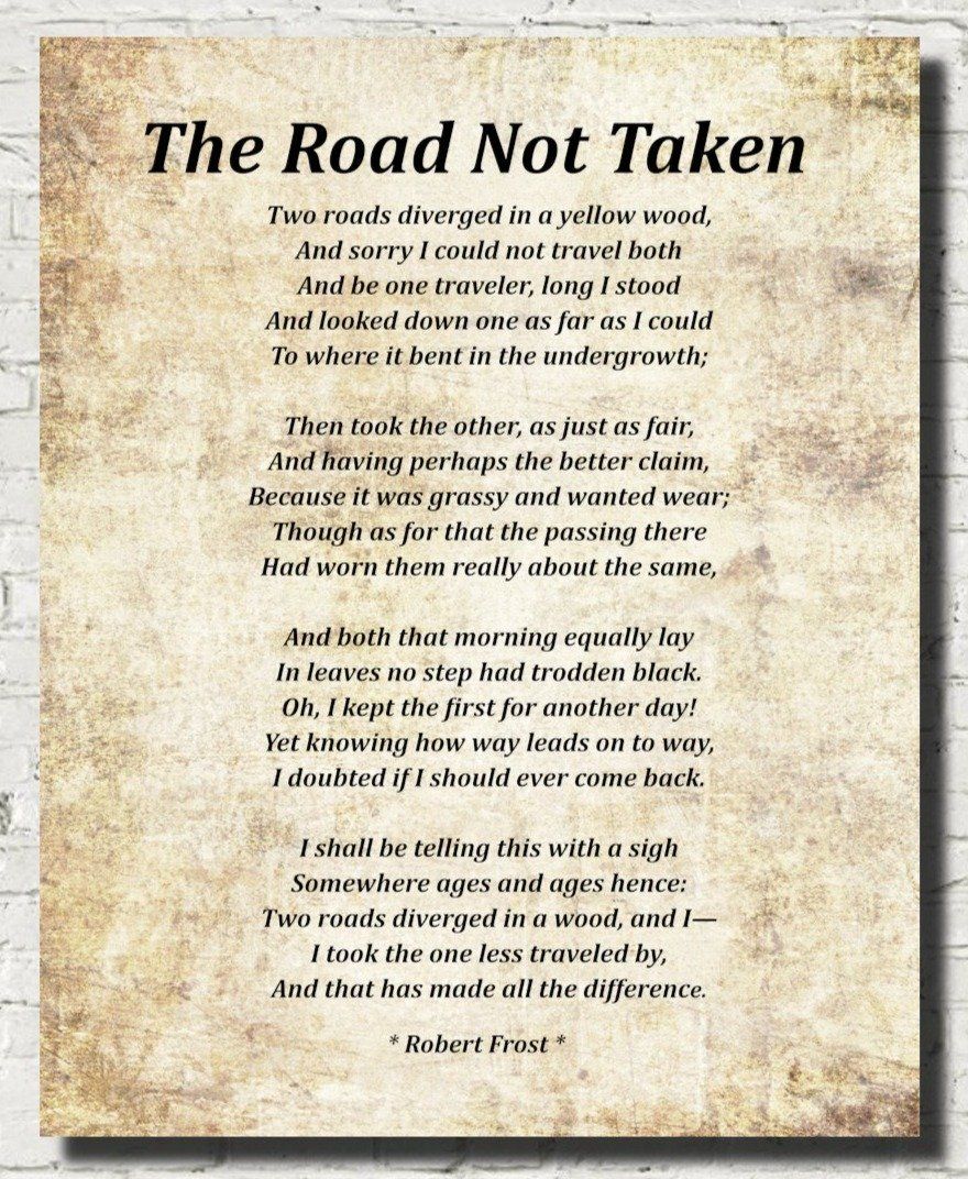 The Road Not Taken Poem