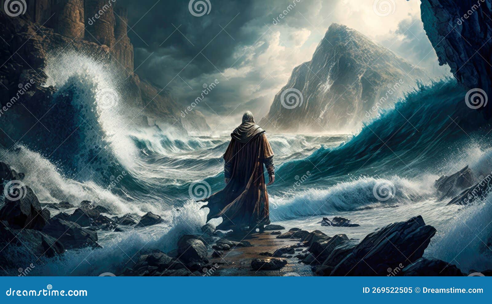 The Story Of Moses Parting The Red Sea. Ai Generated Illustration - Het Verhaal Van Mozes Samenvatting