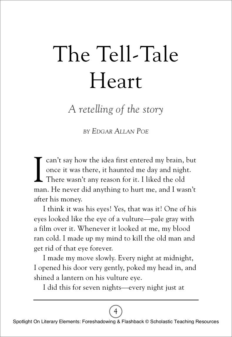 The Tell-Tale Heart: A Retelling of the Story by Edgar Allan Poe (Fore - Short Story Tell Tale Heart