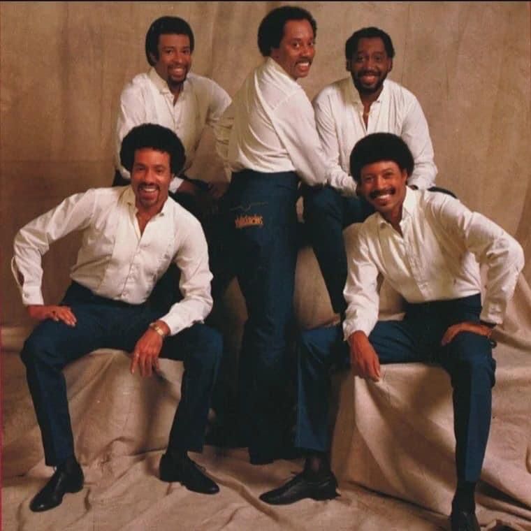 The Temptations "Surface Thrills" album photoshoot in 1983. L to R - Eerste Nummer 1 Hit Van The Temptations Uit 1965