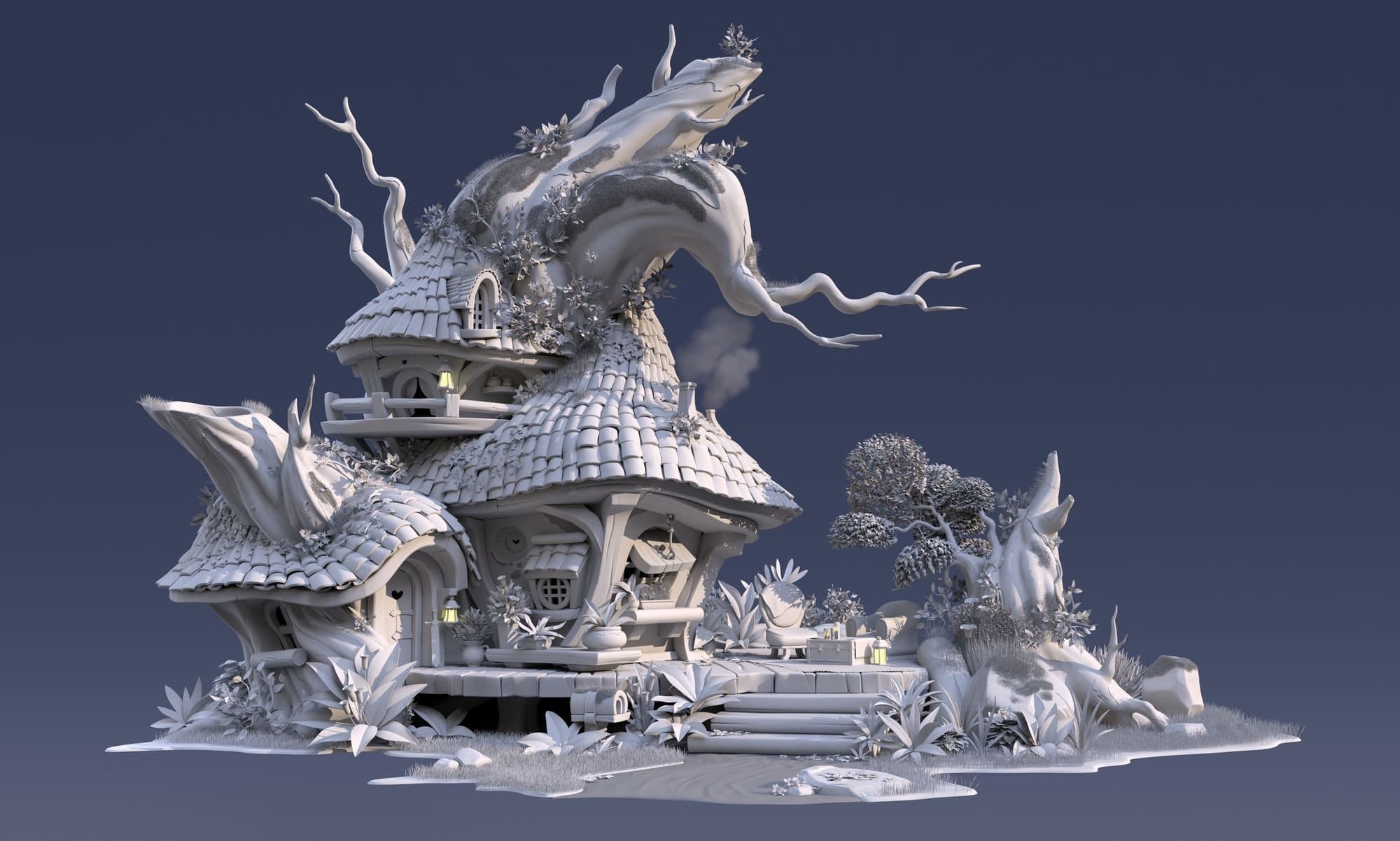 The Treehouse: Creating 3D Environment Art Using Maya and Zbrush - 3d Tekenen Makkelijk In Stappen