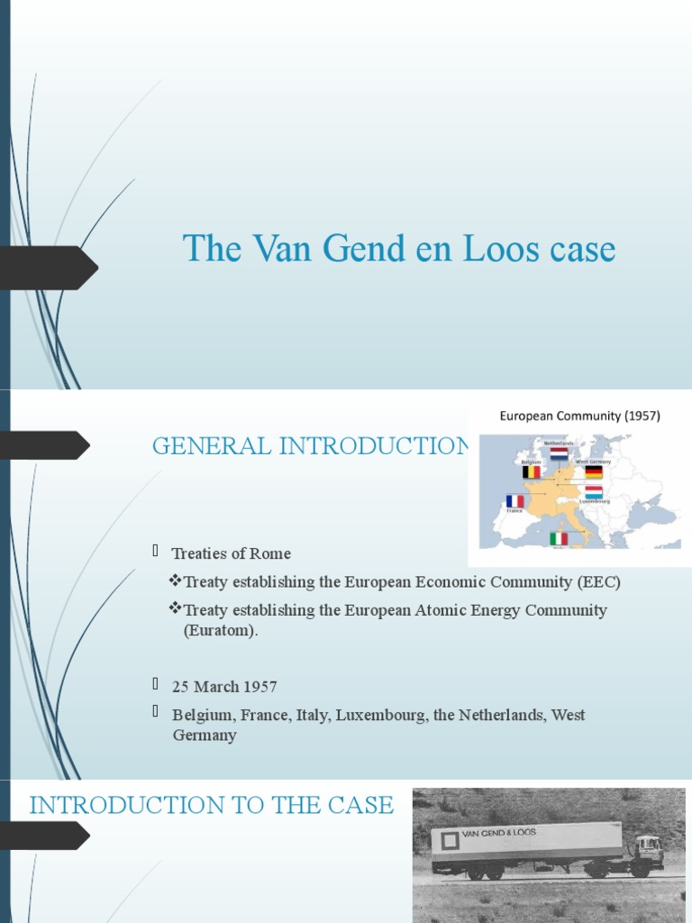 Van Gend En Loos Case