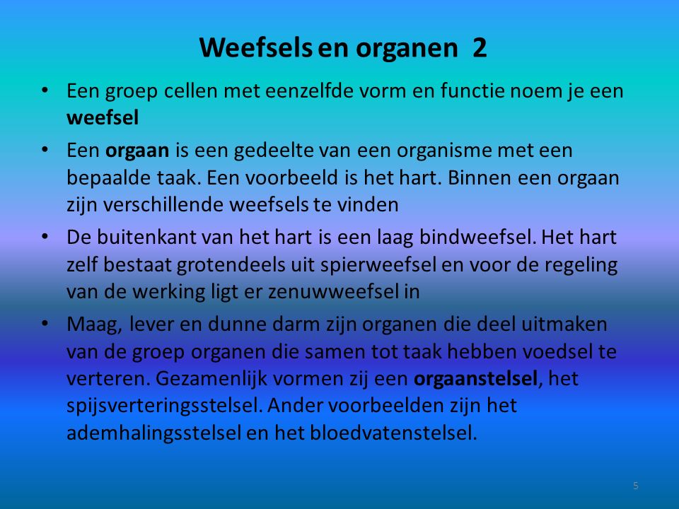 THEMA 2 CELLEN Basisstof 1: Weefselonderzoek - ppt video online download - Hoe Noem Je Een Groep Organen Die Samenwerken