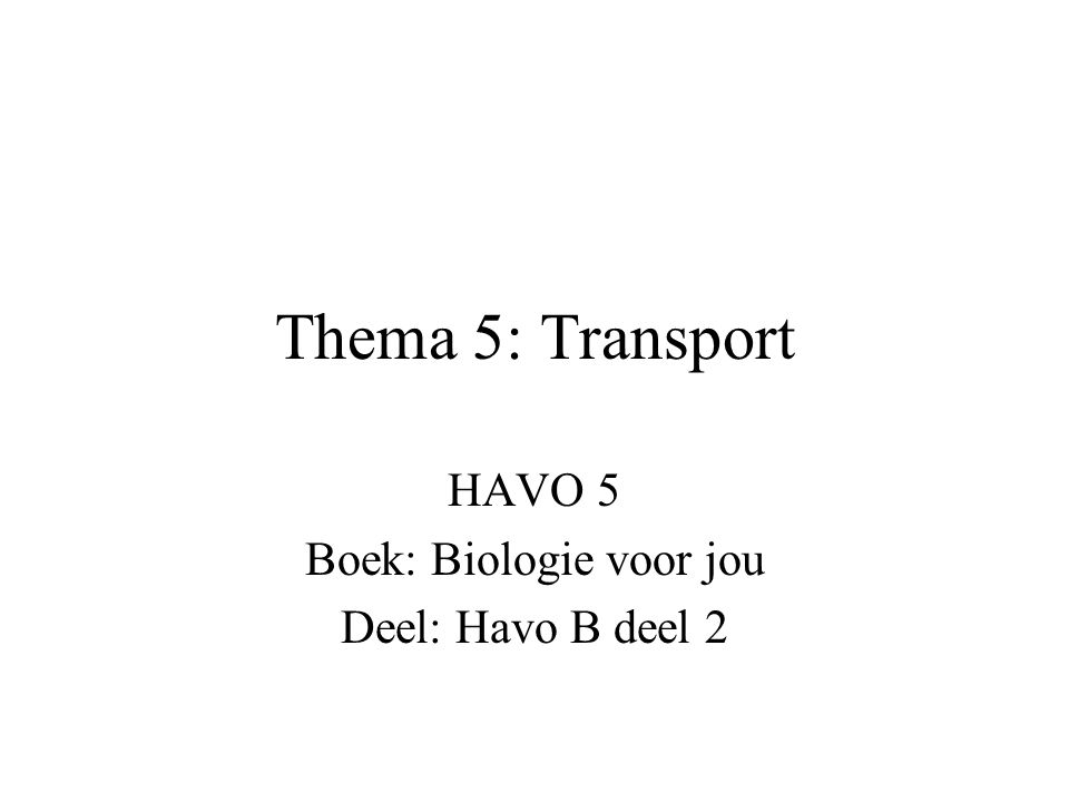Biologie Voor Jou Antwoorden Havo 5 Thema 5