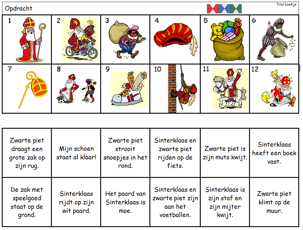 Thema Sinterklaas: Begrijpend lezen (prenten-zinnen verbinden - Begrijpend Lezen Havo 1 Oefenen