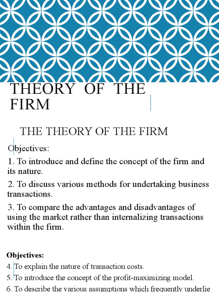 Theory of The Firm | PDF | Altruism | Risk - Behavioural Theory Of The Firm