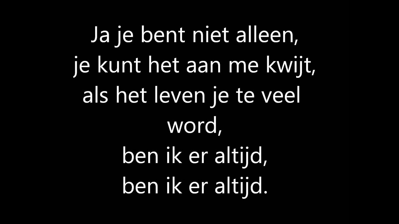 Thomas Berge - Je bent niet alleen + lyrics - YouTube - Je Bent Niet Alleen
