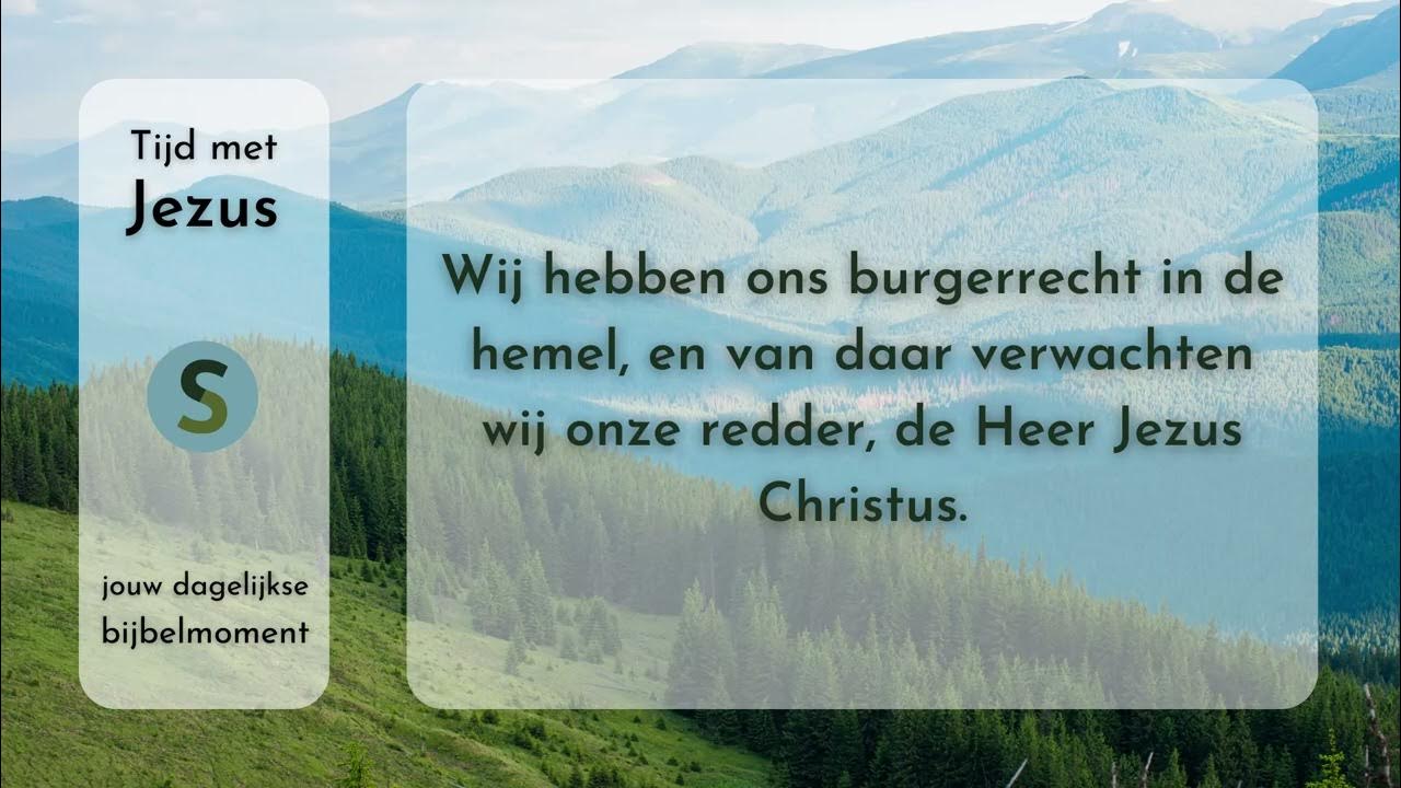Tijd met Jezus - 21 april 2023 - Filippenzen 3:20 - YouTube - Religieuze Stroming In Jezus Tijd