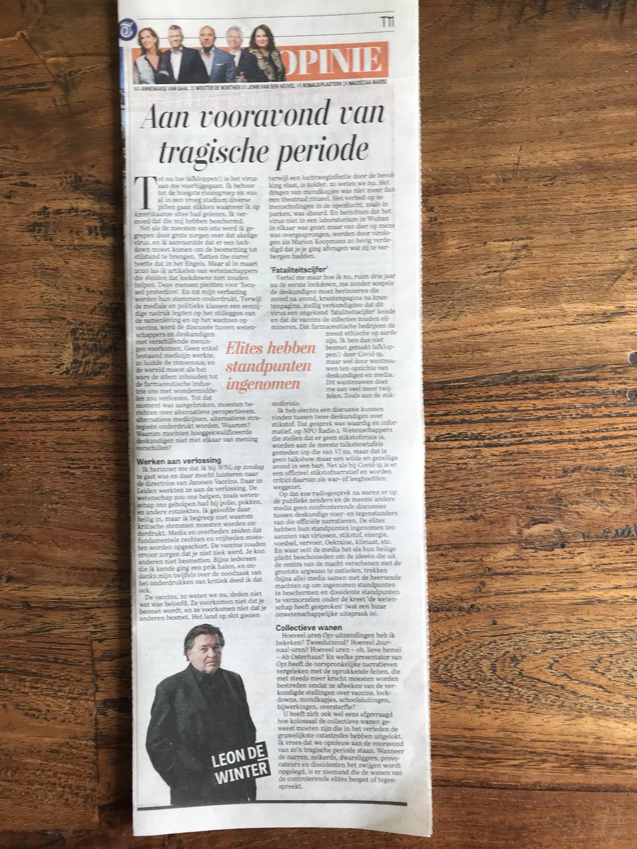 Tiny on Twitter: "Steengoede column van Léon de Winter: U heeft zich - Laatste Boek Leon De Winter