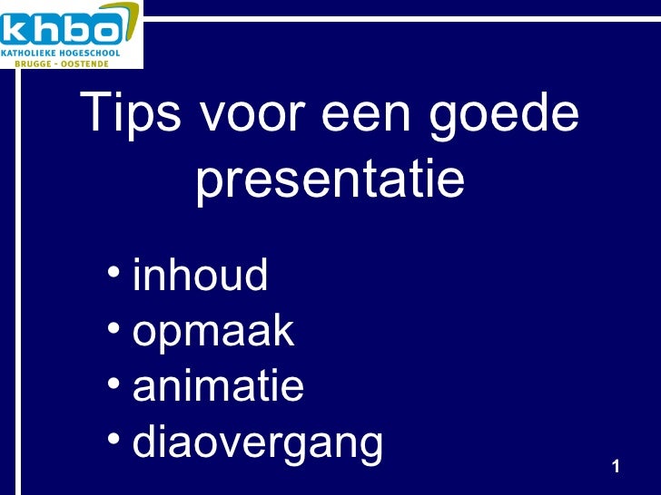 Voorbeeld Van Een Powerpoint Presentatie