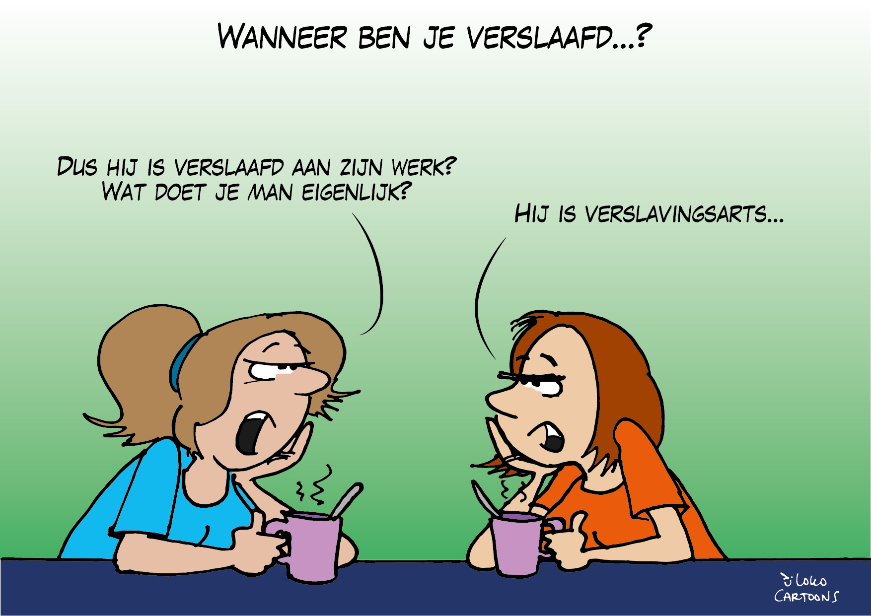 Tjipcast 23 - Wanneer ben je verslaafd-01 - Loko Cartoons - Wanneer Ben Je Verslaafd Aan Alcohol