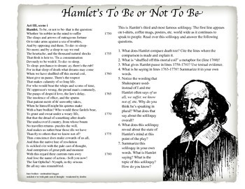 To Be or Not To Be - Hamlet by Eat-Teach-Slay | Teachers Pay Teachers - To Be Or Not To Be Hamlet