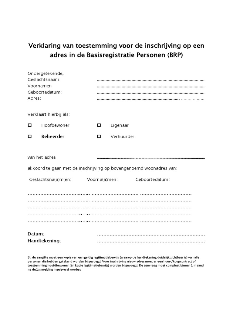 Formulier Toestemming Reizen Met Minderjarige Naar Het Buitenland