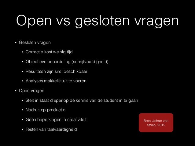 Toetsen en beoordelen met ICT NTI - Wat Is Een Gesloten Vraag