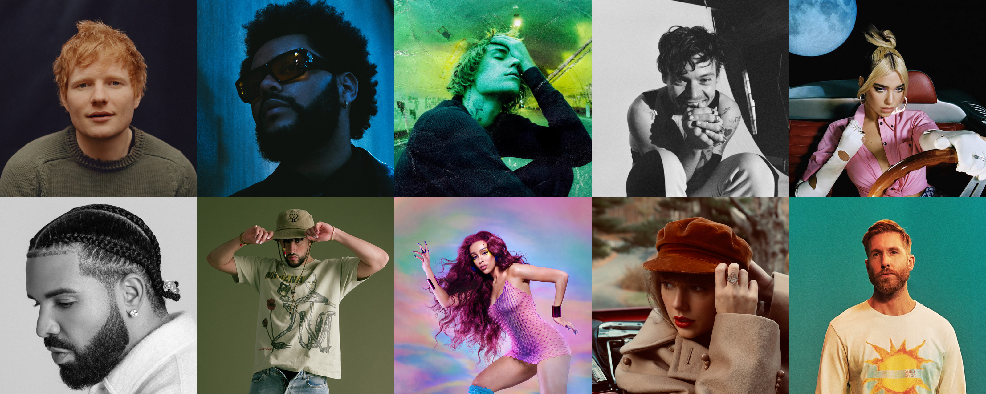 Top 10 most-streamed artists on Spotify - artists with the most monthly - Top 10 Meest Beluisterde Artiesten Spotify Wereldwijd