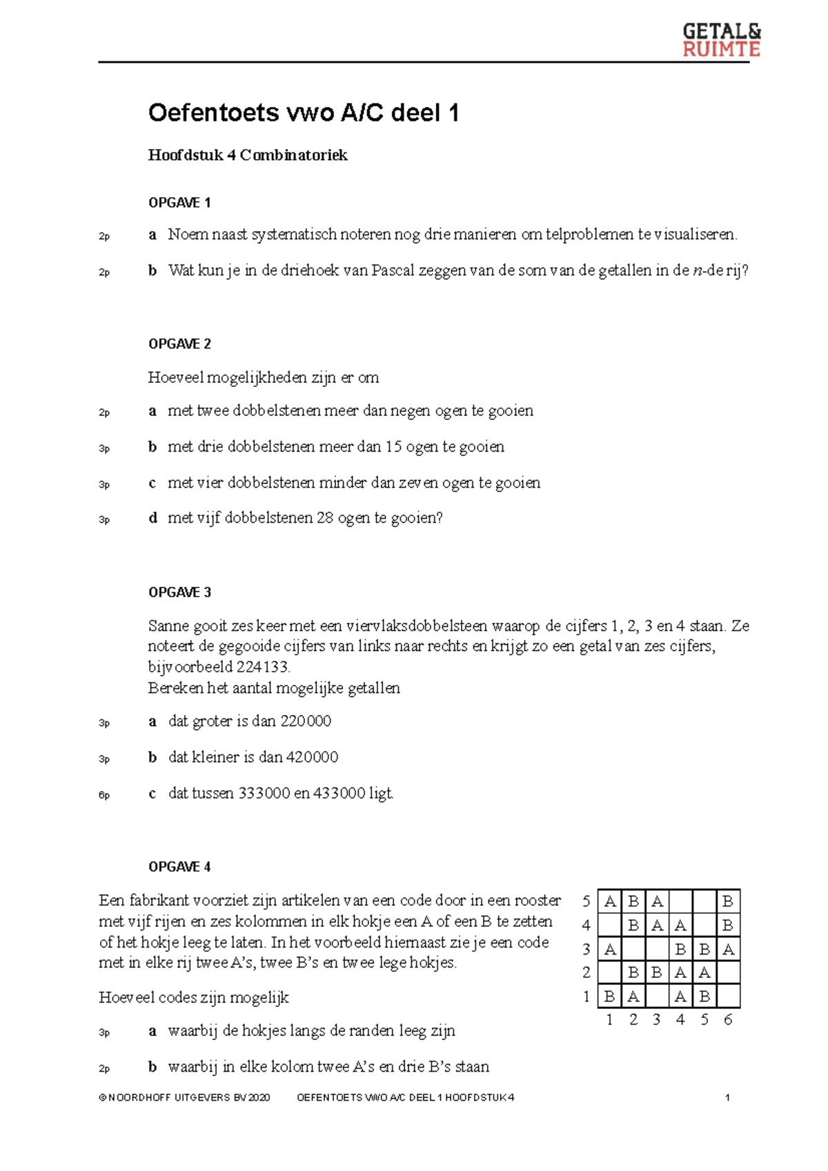 Top 78 Wiskunde Oefentoets Getal En Ruimte Update - Oefentoets Wiskunde Getal En Ruimte Havo/vwo 1