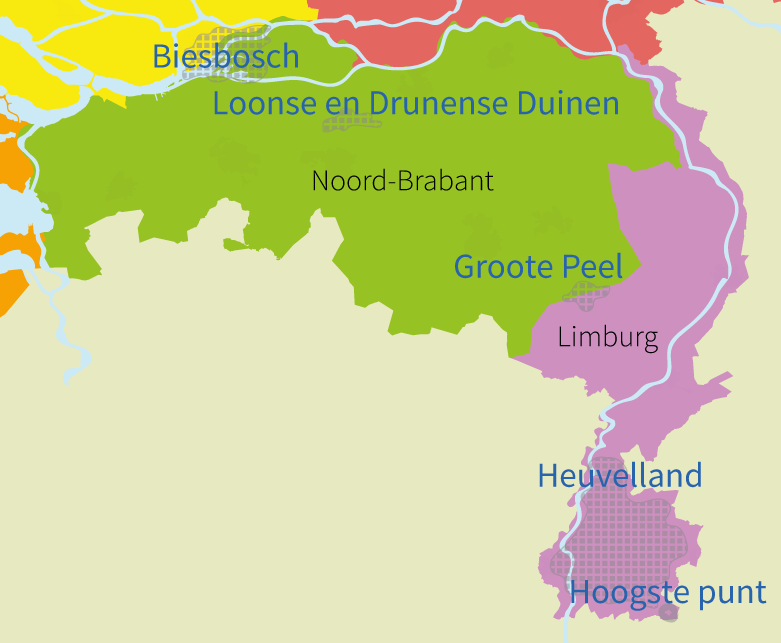 Topografie groep 5 | Gebieden en regio's in Nederland | Zuid-Nederland - Welke Provincies Vallen Onder Regio Zuid