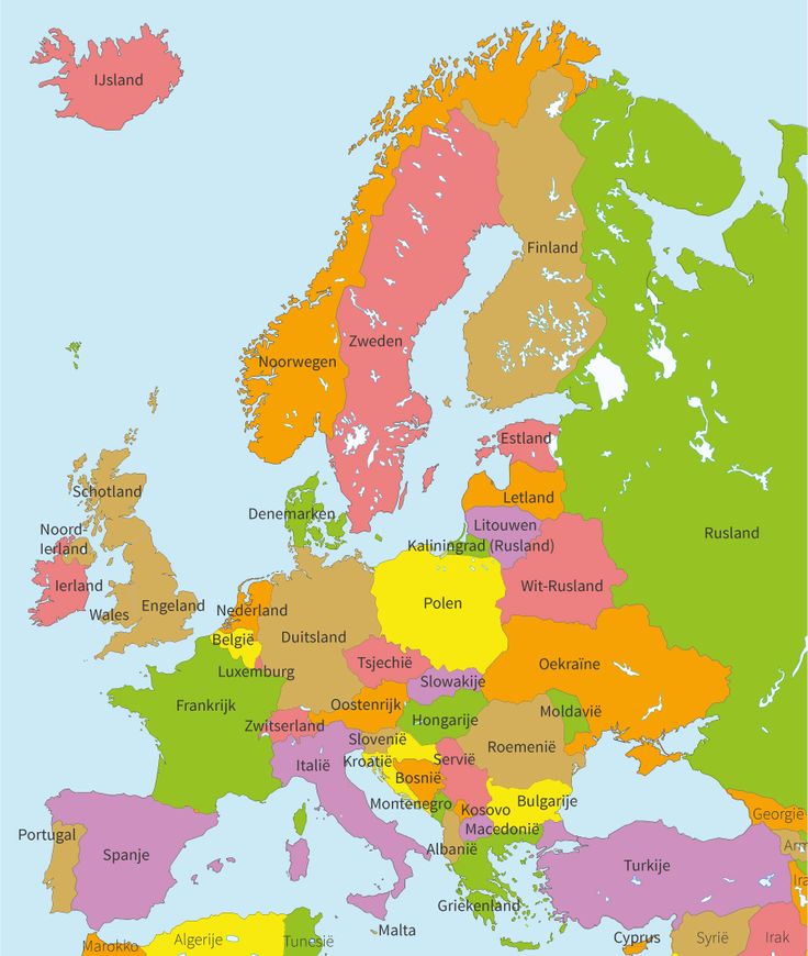 Topografie groep 6 | Alle landen in Europa | Landen | Junior Einstein - Hoofdsteden Europa Oefenen Groep 7