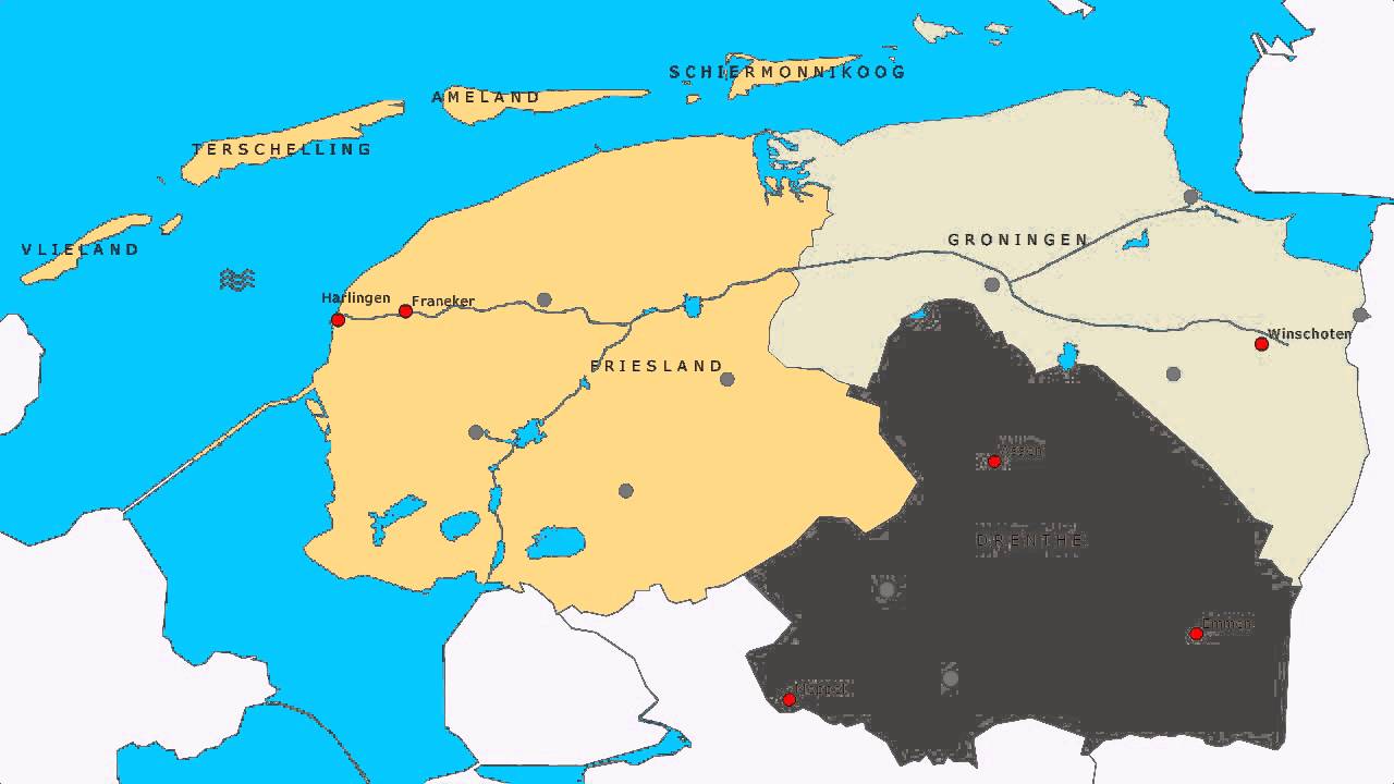 Topografie Groningen, Friesland en Drenthe - YouTube - Welk Water Scheidt Flevoland Van Gelderland