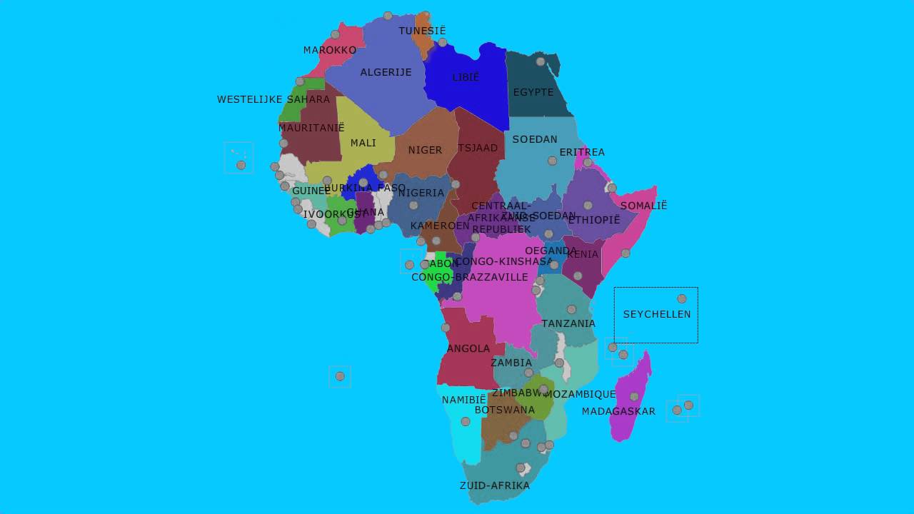 Topografie Landen en hoofdsteden Afrika - YouTube - Kaart Van Afrika Met Landen En Hoofdsteden