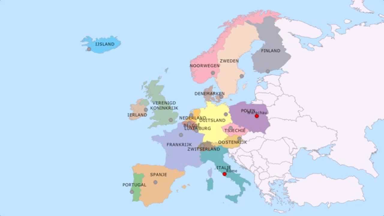 Topografie Landen en Hoofdsteden van Europa (deel 1) - YouTube - Europese Landen Oefenen Met Hoofdsteden