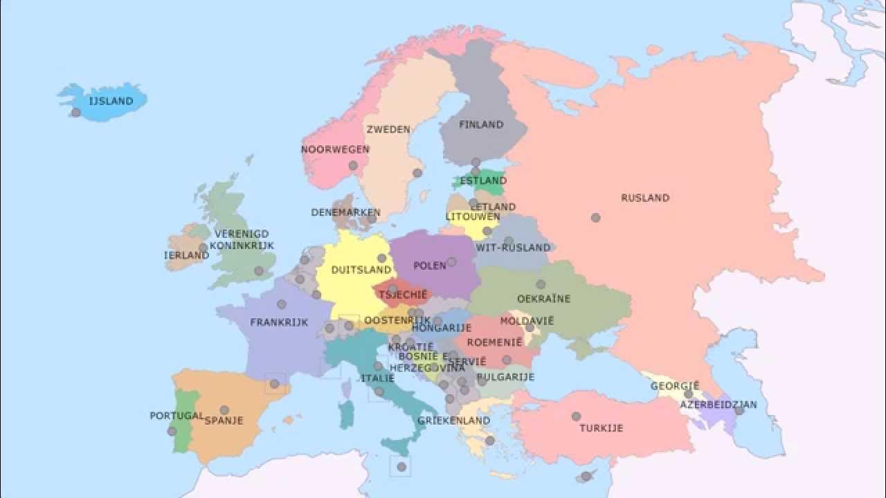 Topografie Landen en hoofdsteden van Europa (deel 2) - YouTube - Landen Van Europa Met Hoofdsteden Oefenen