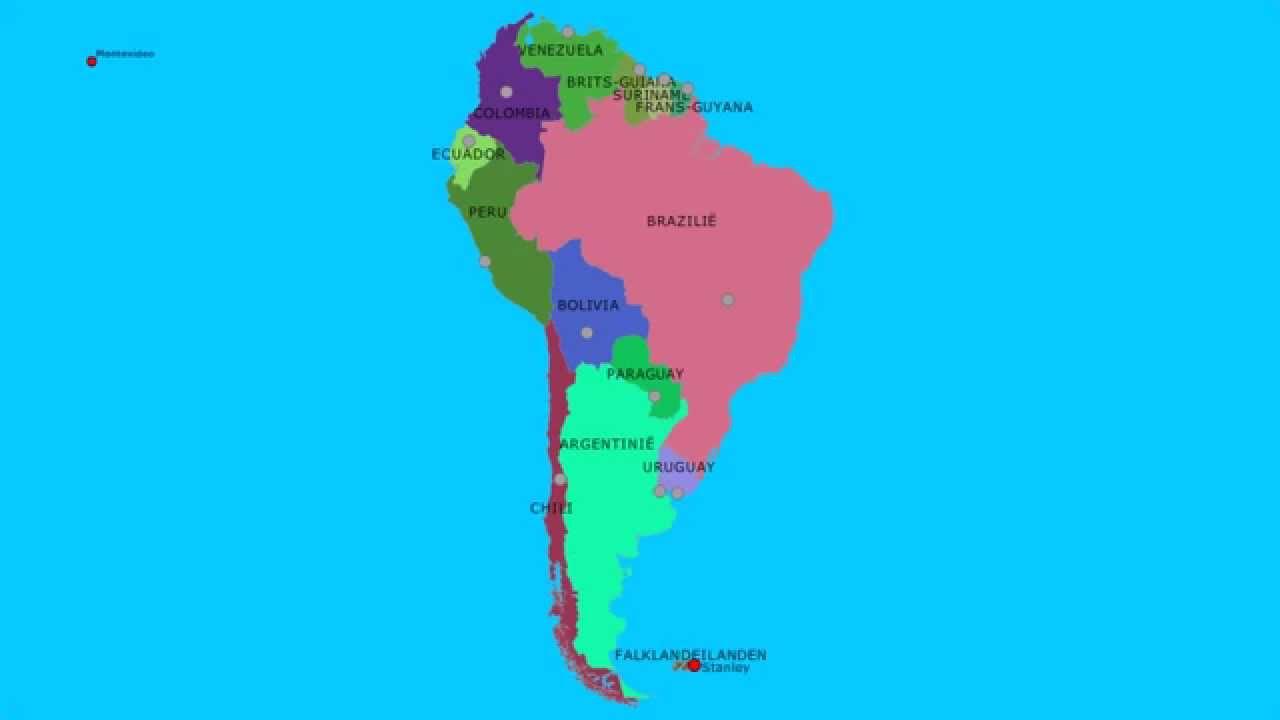 Topografie Landen en hoofdsteden van Zuid-Amerika - YouTube - Hoe Vaak Past Nederland In Amerika
