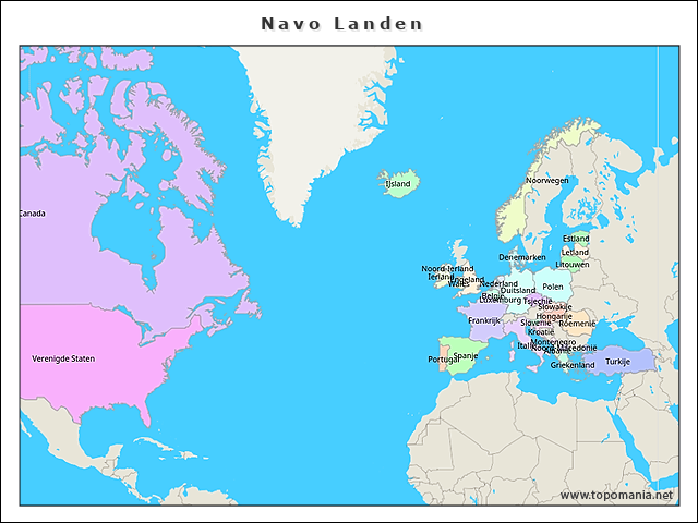 Topografie Navo Landen | www.topomania.net - Is Turkije Lid Van De Navo
