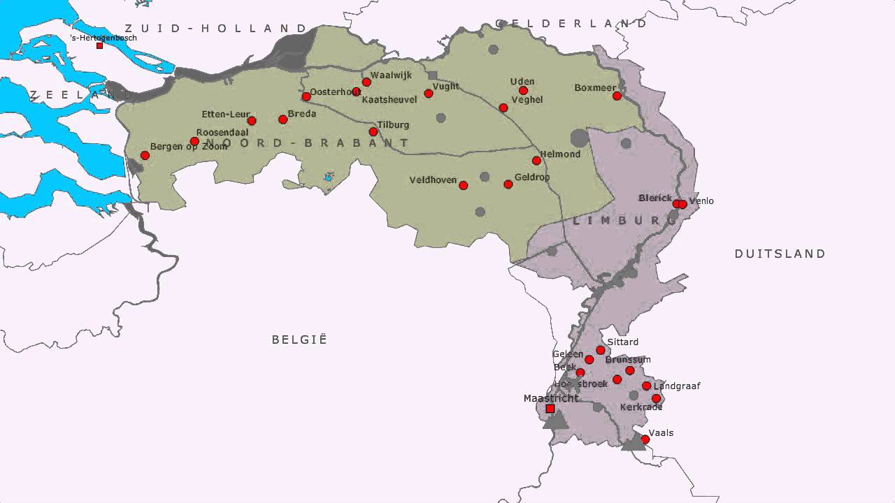 Topografie Noord-Brabant en Limburg - YouTube - Welke Steden Horen Bij De Randstad