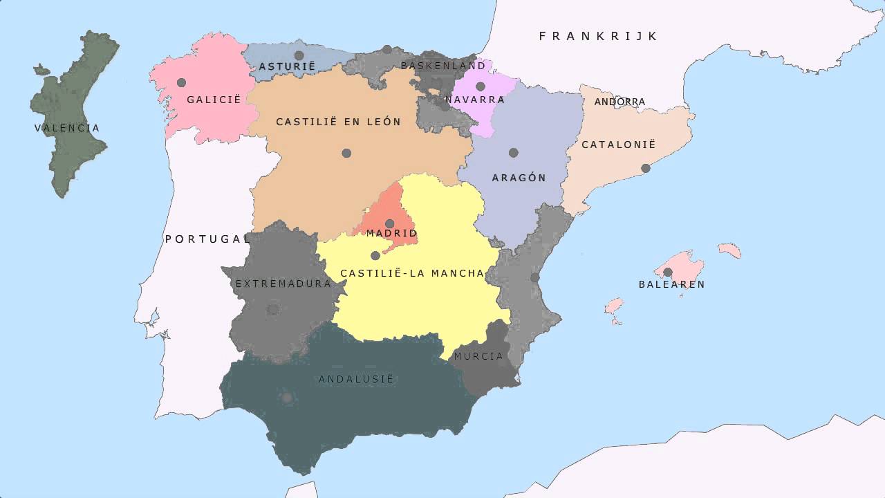 Topografie Spanje regio's en hoofdsteden - YouTube - Wat Voor Soort Eiland Vormen Spanje En Portugal