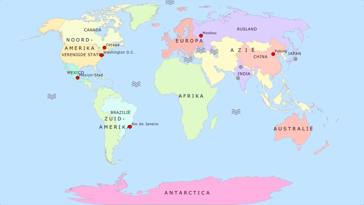Topografie Werelddelen kaart - YouTube - Hoeveel Landen Heeft Zuid Amerika