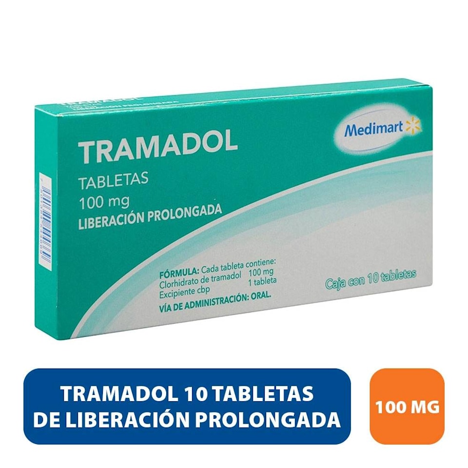Tramadol Medimart 100 mg 10 tabletas de liberación prolongada | Walmart - Tramadol Met Diclofenac En Paracetamol