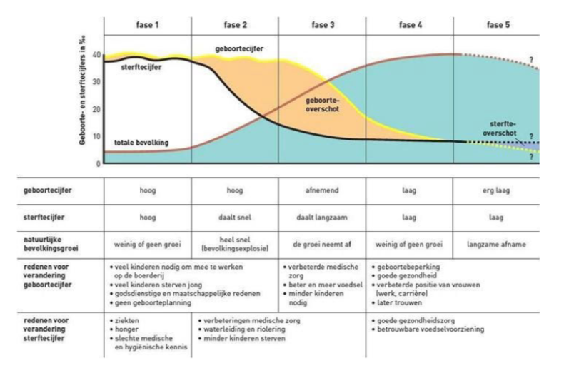 Transitiemodel / Nederland | mensen,mensen,mensen - In Welke Fase Van Het Demografische Transitiemodel Zit Nederland