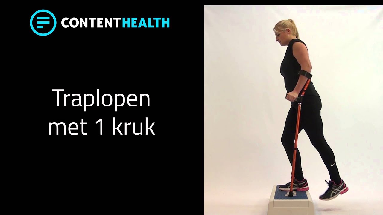Traplopen met 1 kruk - YouTube - Hoe Moet Je Met 1 Kruk Lopen