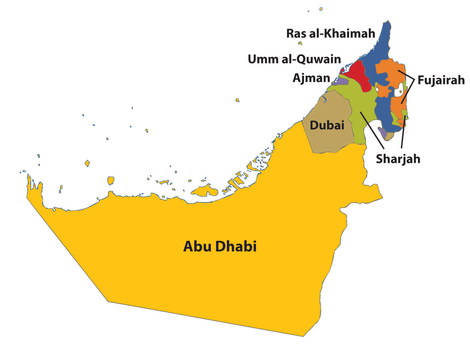 uae - Waar Ligt Dubai In De Wereld