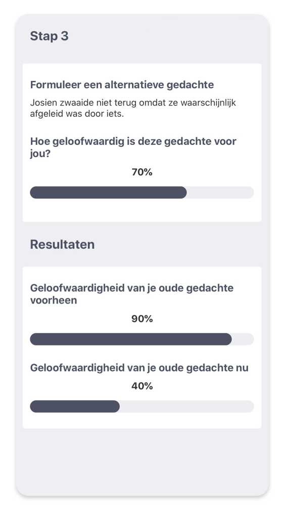 Uitdagen van automatische gedachten in een G-schema - NiceDay: online - Protocollaire Behandelingen Voor Volwassenen Met Psychische Klachten